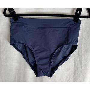 Lands End Women's High Waisted Bikini Bottoms Navy Size 10